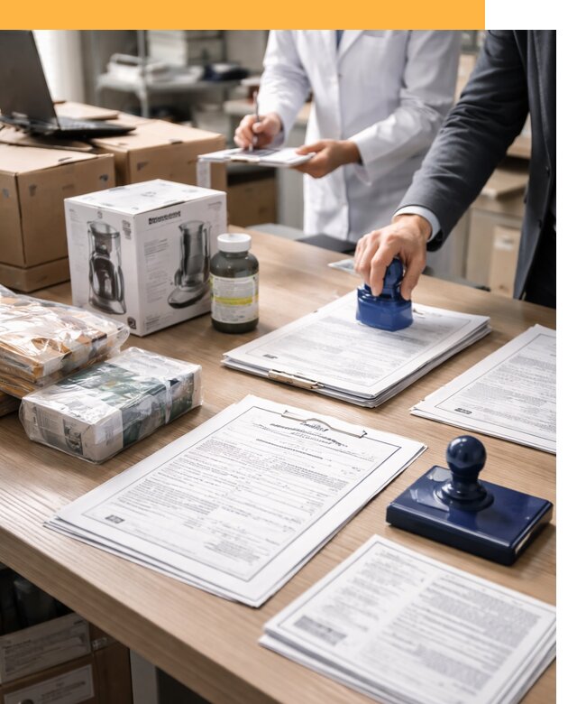 Сертификация импортных товаров от 12198 с таможенным сопровождением